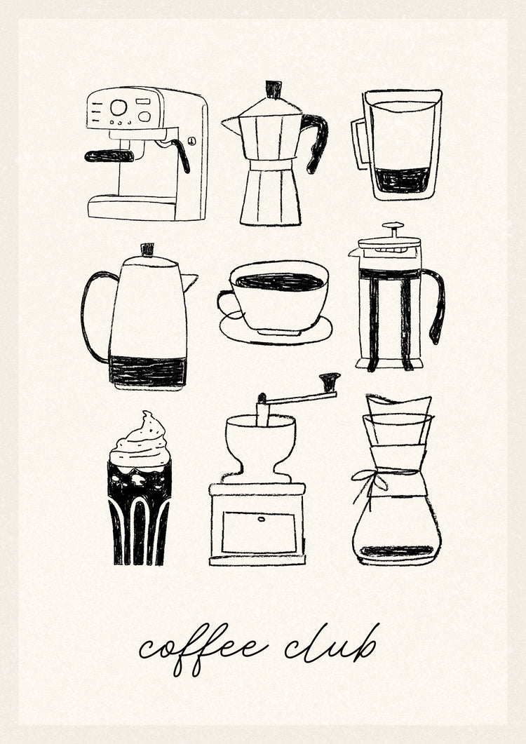 poster med kaffe - present för kaffeälskare - unik inflyttningspresent 