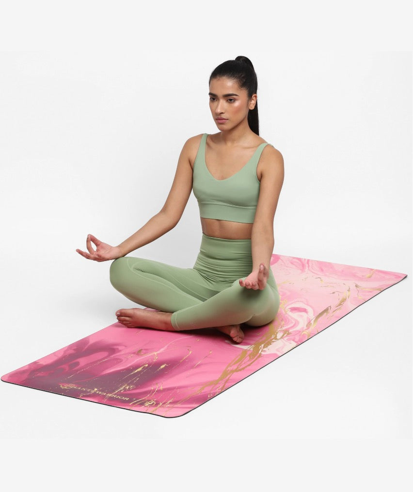 yoga och meditation -eko yoga matta- rosa yoga matta