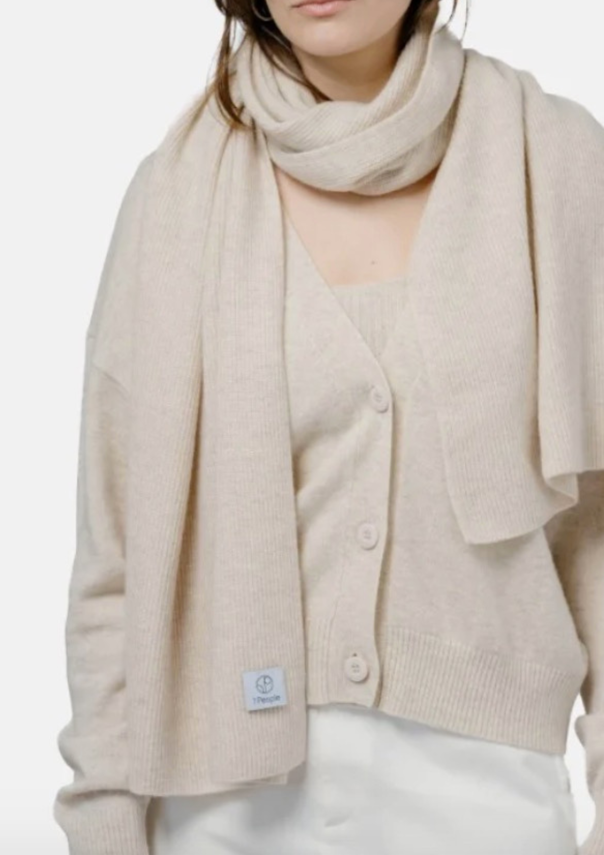 kashmir halsduk - vitt cashmere halsduk - vinter halsdukar