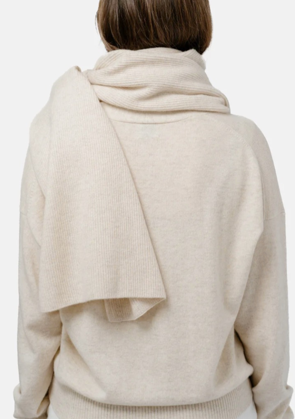 kashmir halsduk - vitt cashmere scarf - vinter halsdukar