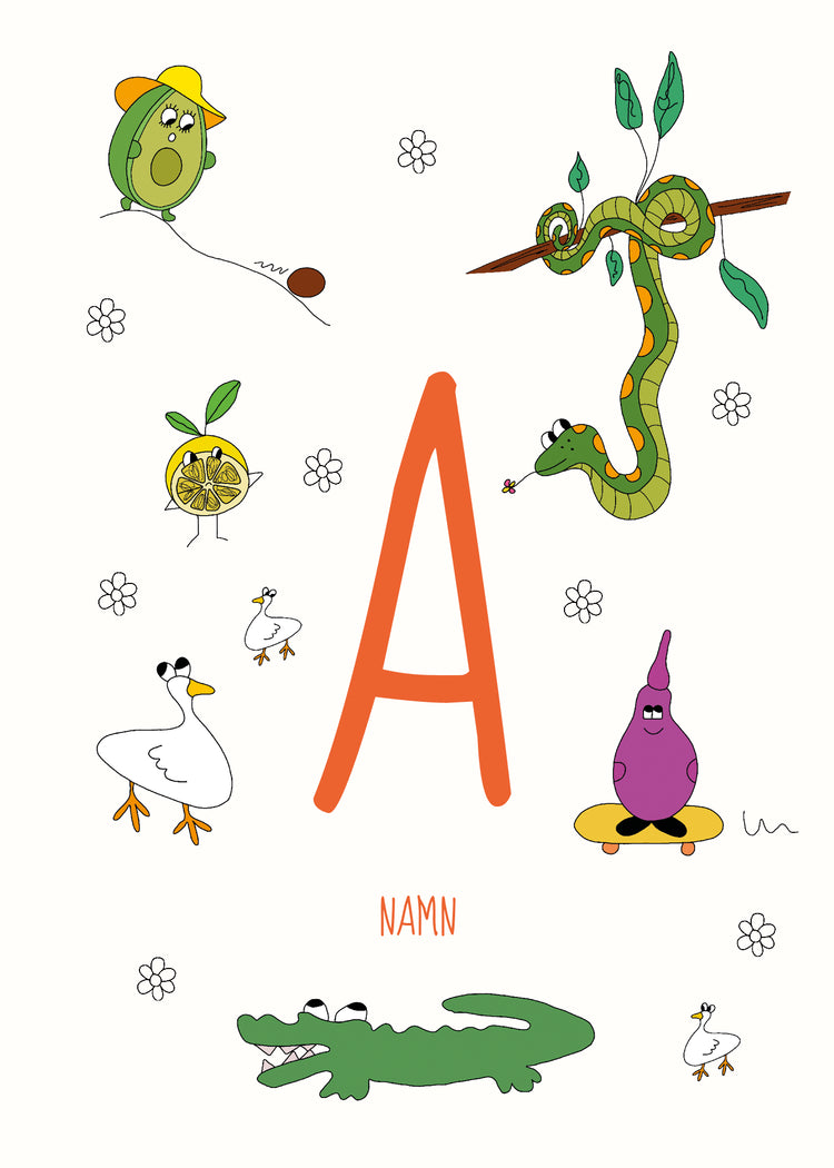 personlig alfabetstavla namn tavla 