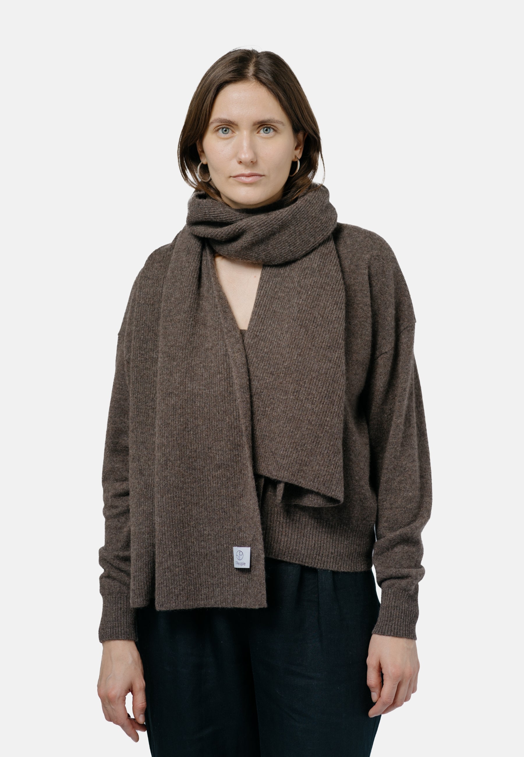 kashmir halsduk - brun cashmere scarf - vinter halsdukar